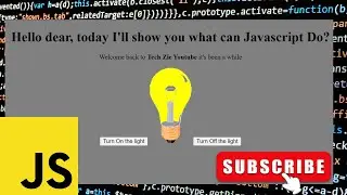 Javascript Tuto | How to turn on and turn off the light |Tech-Zie