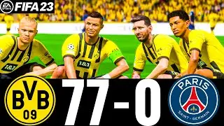 FIFA 23 - MESSI, RONALDO, MBAPPE, NEYMAR, ALL STARS - DORTMUND 77-0 PSG  ! UCL FINAL !