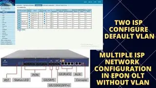 Multiple ISP Network configuration in EPON OLT without VLAN | Two ISP configure default VLAN