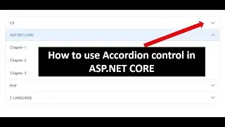 How to use Bootstrap accordion control with Database table in ASP NET CORE