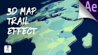 3D Travelling Infographics Map - After Effects