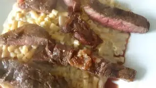 PRIME ORGANIC RIBEYE STAKE WITH 2 CHHESE PASTA