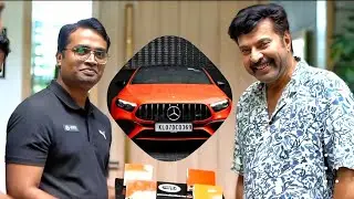 Mammootty Taking delivery of Mercedes Benz A45 AMG S | India's First Magma orange | Wheelshub