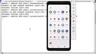 Unable to get output buffers - encoder failed - Recording android emulator failed | adb shell screen