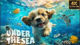 4K(60FPS) ANIMALS playing in Water & WONDERFUL MARINE CREATURES | Relax Seaside Sounds ♫