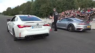 BMW M4 G82 Competition vs Porsche 992 Turbo S