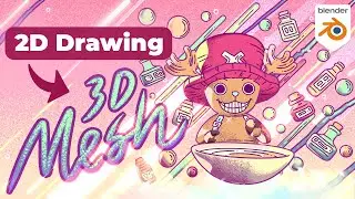 2D Drawing to 3D Mesh in Blender 4.3 | Grease Pencil & Geometry Nodes Tutorial + Free Project File