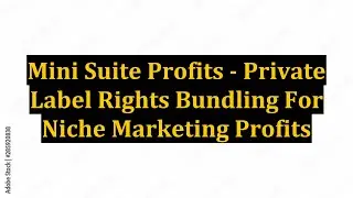 Mini Suite Profits - Private Label Rights Bundling For Niche Marketing Profits