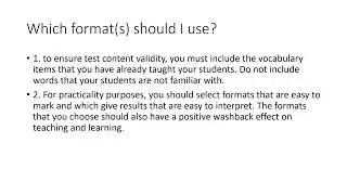 Assessing Vocabulary