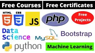 Udemy Free Certificate Courses HTML CSS Bootstrap JavaScript PHP Projects Python ML Online Classes