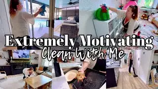 Extreme Clean With Me / Pregnant Mom of 3 Cleaning Motivation