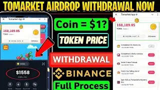 Tomarket Token Withdrawal full process | $TOMA Token Claim Today | Tomarket Token Price Prediction