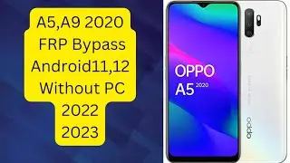 Oppo A5 2020 Frp Bypass Android 11,12 A9 2020 Google Account Bypass  With Out Pc