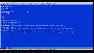 membuat inputan pada program pascal ( readln )