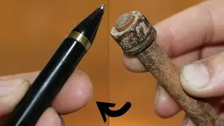 Turning Rusty Screw Into a Special Pen