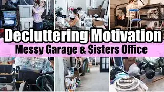 *EXTREME* DECLUTTERING MOTIVATION | GARAGE RESET + DECLUTTER SISTERS OFFICE | CLEAN WITH ME 2024