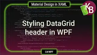 Styling DataGrid header in WPF