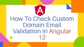 Angular 12 : How to check custom domain email validation