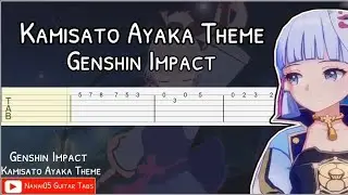 Kamisato Ayaka Theme - Guitar Tutorial Tab (Genshin Impact)