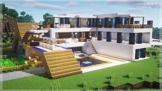 Minecraft house tutorial｜How to build a Modern house in minecraft #225