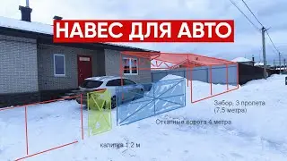 Изготовление и установка навеса для автомобиля в Московской области