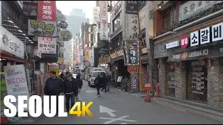 Seoul, South Korea, walking tour 4k 60fps