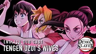 Demon Slayer: Kimetsu no Yaiba Entertainment District Arc English Dub Cast Makio, Suma, & Hinatsuru