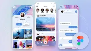 Flat UI Design in Figma: Social Media App - full course