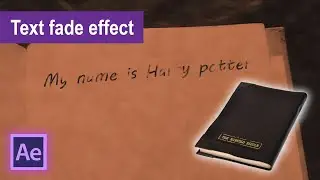 How to make Tom riddle's diary text fade out effect tutorial in after effect cc | (harry potter)