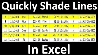 How To Shade Every Other Line in Excel with Conditional Formatting