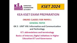 KSET/UGC NET General Aptitude Information and Communication and Technology