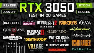 RTX 3050 8GB : Test in 20 Games | Ryzen 3600X - RTX 3050 Gaming