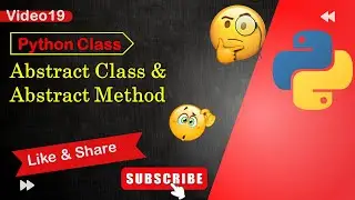 Abstract Class and Abstract method in Python in Hindi: 19 #Python