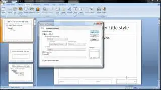 How to add page/slide numbers (PowerPoint 2007)