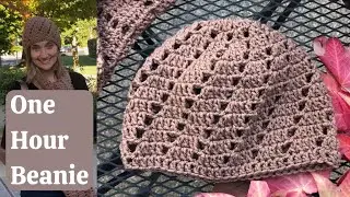 How to Crochet a Women's Swirl Beanie Hat, One Size Adult Hat Crochet Video Tutorial