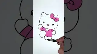 #howto #drawing #hellokitty ✍😻 #cute #cat #art #shorts