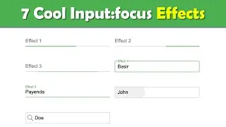 7 Cool Input Animations with HTML & CSS | Project 33/100