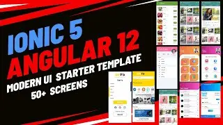 Ionic 5 Angular 12 Modern UI Componenet : 15 Mobile Screens Tutorial