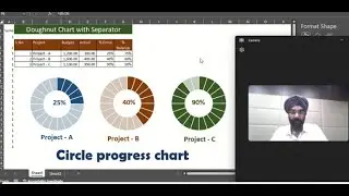 Doughnut Progress Circle Chart in Excel as NEVER seen before!