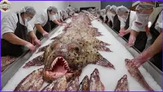 HORRIFIED! How Do Fishermen Harvest and Process this Strange Fish for Sashimi? | Devil Face Fish