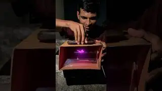 Making 3D Holograam Box #3d #experiment  #shorts