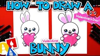 How To Draw A Bunny Holding A Heart