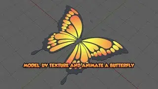 Modeling, UV texturing and Animating a butterfly - Blender 2.8 Tutorial