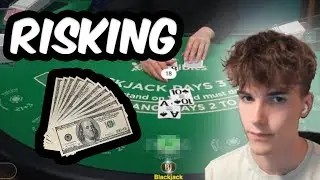 RISKING $100 ON ONLINE BLACKJACK!