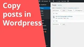 Copy posts in Wordpress