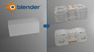 MODELLING For Absolute Beginners - Blender Timelapse | Kitbash And Boolean