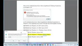 Fix Authentication Error when using Remote Desktop Connection on Windows 10