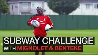 Benteke and Mignolets rugby challenge with SUBWAY®