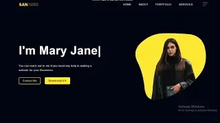 Project for beginners | Website with auto typing text effect using html and css