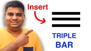 How to Insert Triple Bar in Word - [ Identical to Symbol ≡ ]